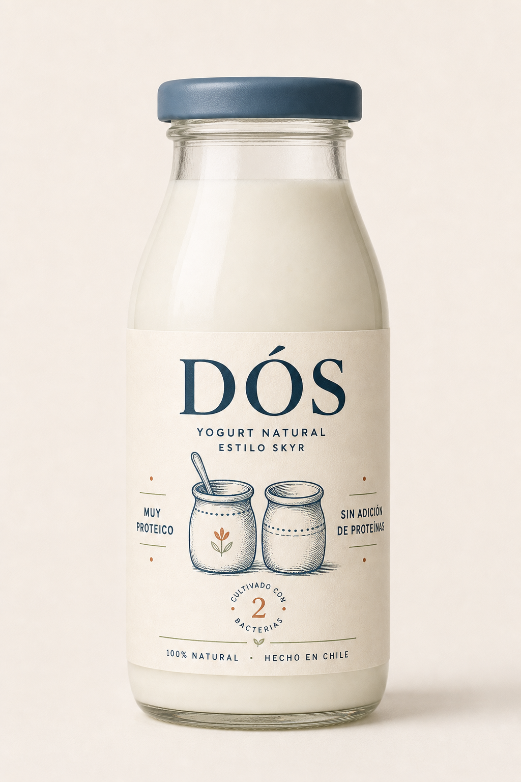 Botella Dós yogurt natural estilo skyr